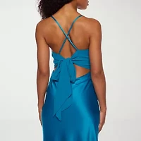 B. Smart Womens Sleeveless Midi Juniors Slip Dress