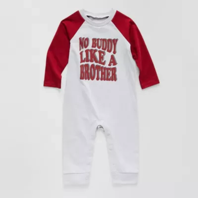 Okie Dokie Baby Boys Round Neck Long Sleeve Jumpsuit