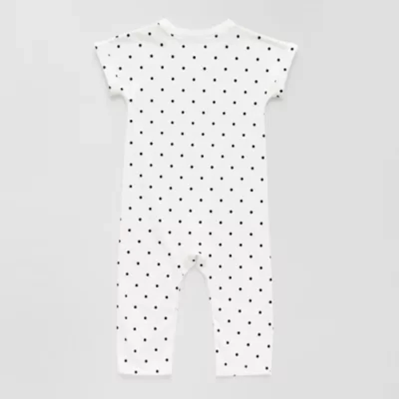 Okie Dokie Baby Girls Round Neck Short Sleeve Jumpsuit