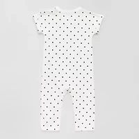 Okie Dokie Baby Girls Round Neck Short Sleeve Jumpsuit