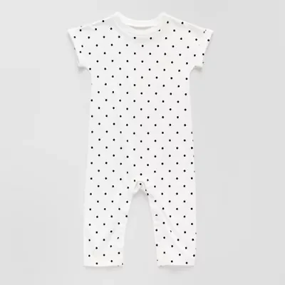 Okie Dokie Baby Girls Round Neck Short Sleeve Jumpsuit