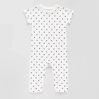 Okie Dokie Baby Girls Round Neck Short Sleeve Jumpsuit