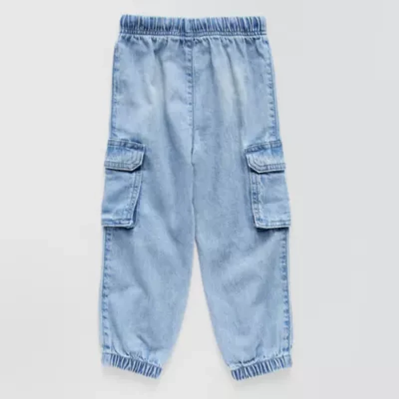 Okie Dokie Toddler & Little Boys Adjustable Waist Cinched Cargo Pant