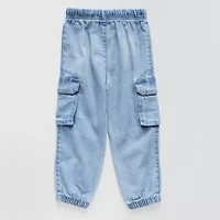Okie Dokie Toddler & Little Boys Adjustable Waist Cinched Cargo Pant
