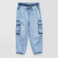 Okie Dokie Toddler & Little Boys Adjustable Waist Jogger Denim Jean