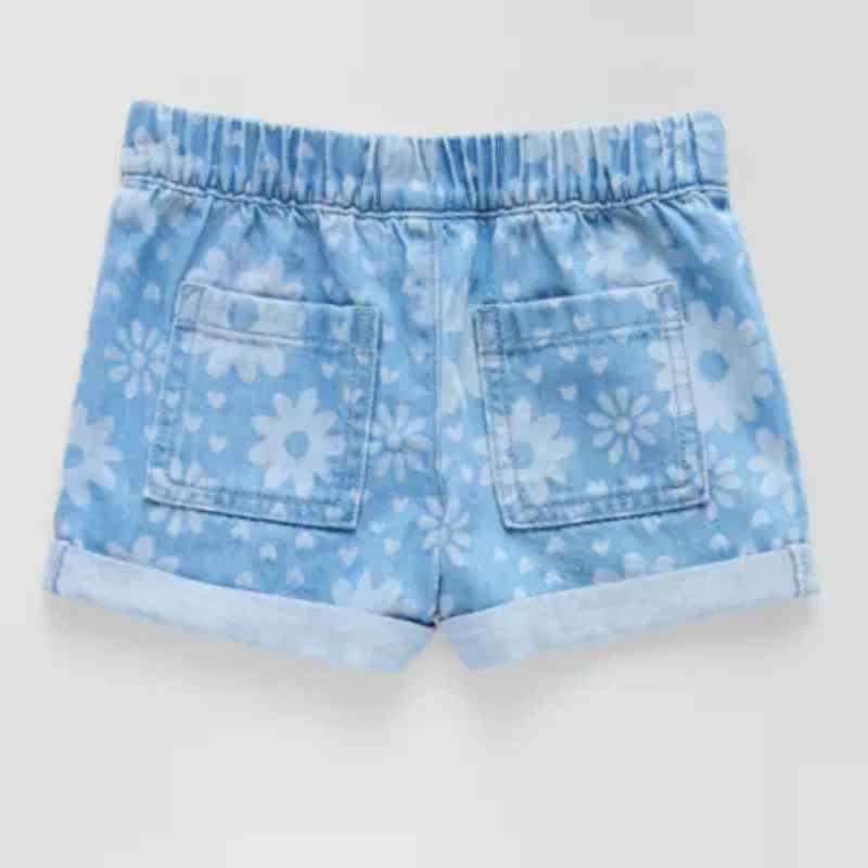 Okie Dokie Toddler Girls Adaptive Easy-on + Easy-off Denim Short