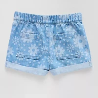 Okie Dokie Toddler Girls Adaptive Easy-on + Easy-off Denim Short