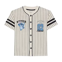 Disney Collection Little & Big Kid Boys Y Neck Lilo Stitch Short Sleeve Jersey