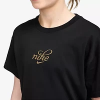 Nike Big Kid Girls Crew Neck Short Sleeve Regular Fit Graphic T-Shirt