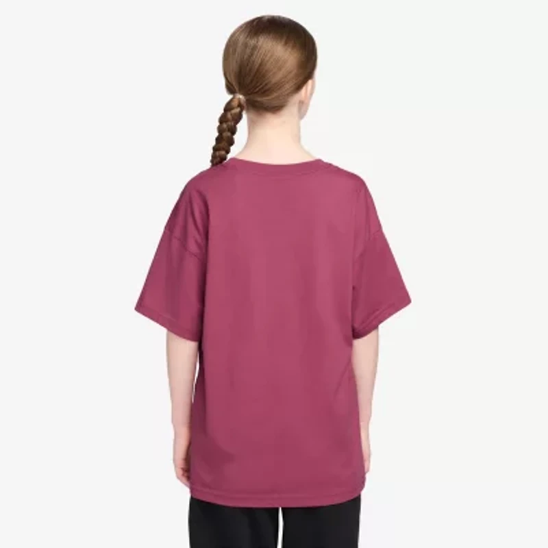 Nike Big Kid Girls Crew Neck Short Sleeve Regular Fit Graphic T-Shirt