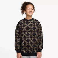 Nike Club Big Kid Girls Crew Neck Fleece Long Sleeve Sweatshirt