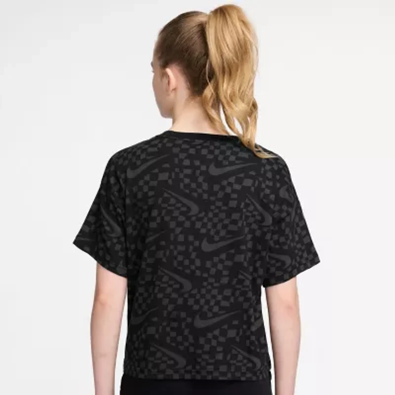 Nike Big Kid Girls Crew Neck Short Sleeve Regular Fit Graphic T-Shirt