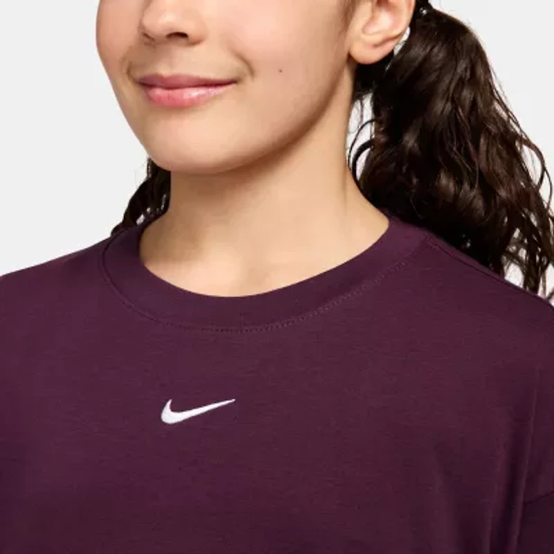 Nike Big Kid Girls Crew Neck Long Sleeve Active T-Shirt