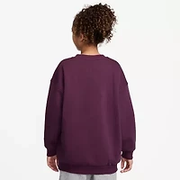 Nike Club Big Kid Girls Crew Neck Fleece Long Sleeve Sweatshirt
