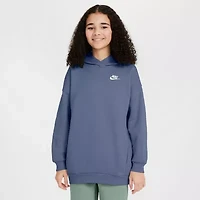 Nike Club Big Kid Girls Long Sleeve Fleece Active Hoodie