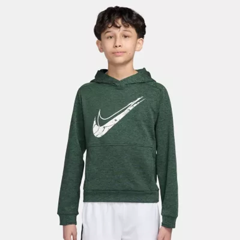 Nike Therma-FIT Big Kid Unisex Long Sleeve Fleece Active Hoodie