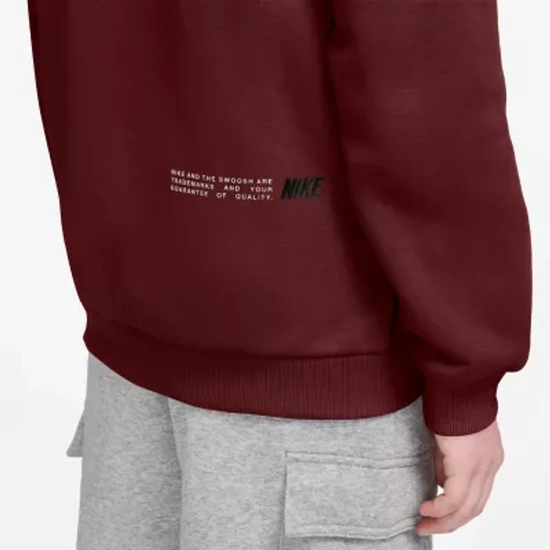 Nike Club Big Kid Unisex Long Sleeve Fleece Active Hoodie