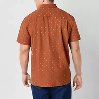 mutual weave Mens Short Sleeve Regular Fit Big and Tall Button-Down Shirt
