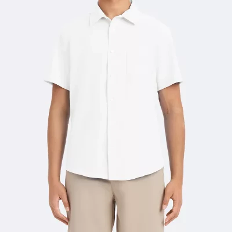 IZOD Mens Short Sleeve Button-Down Shirt