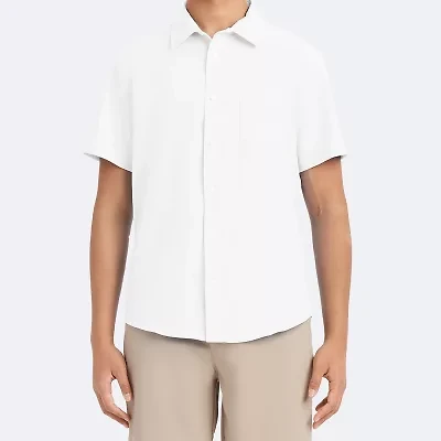 IZOD Mens Short Sleeve Button-Down Shirt