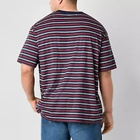 Arizona Mens Crew Neck Short Sleeve Regular Fit Big and Tall Graphic T-Shirt