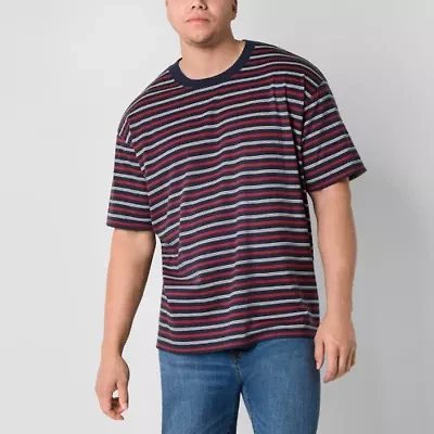 Arizona Mens Crew Neck Short Sleeve Regular Fit Big and Tall Graphic T-Shirt