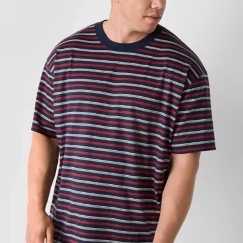 Arizona Mens Crew Neck Short Sleeve Regular Fit Big and Tall Graphic T-Shirt