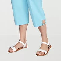 Hearts Of Palm Womens Plus Straight Mid Rise Capri Pant
