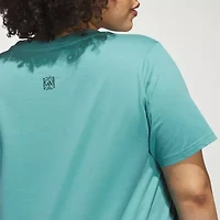 adidas Womens Crew Neck Short Sleeve Active Plus T-Shirt