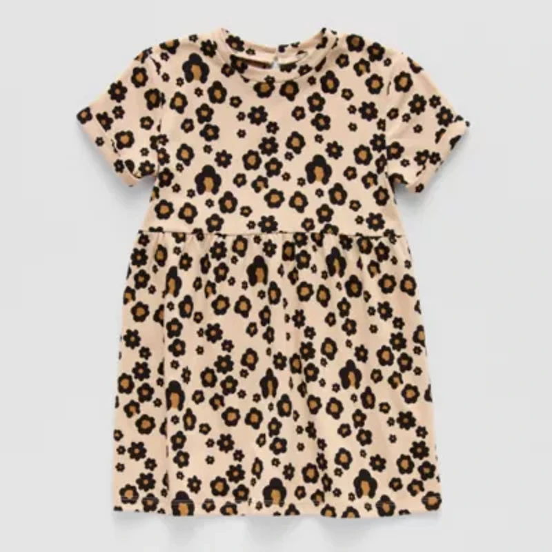 Okie Dokie Toddler & Little Girls Short Sleeve A-Line Dress