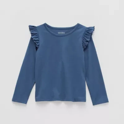 Okie Dokie Toddler & Little Girls Round Neck Long Sleeve T-Shirt