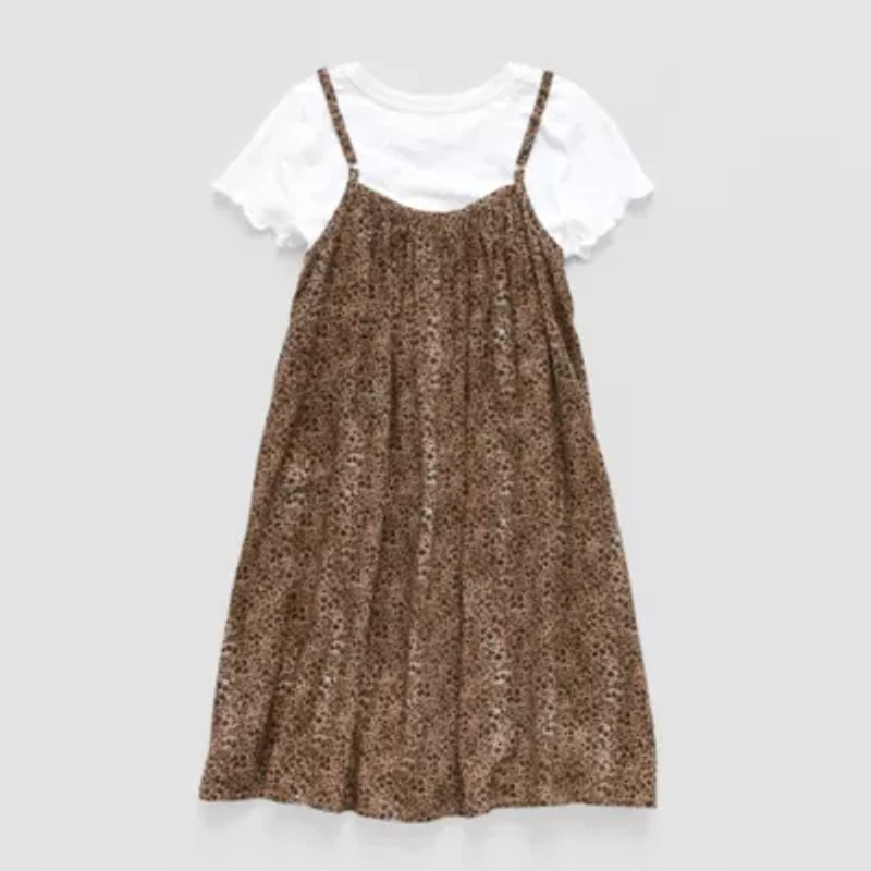 Thereabouts Little & Big Kid Girls Sleeveless Slip Dress