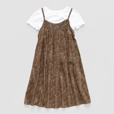 Thereabouts Little & Big Kid Girls Sleeveless Slip Dress