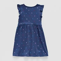 Thereabouts Little Girls Short Sleeve Flutter A-Line Dress