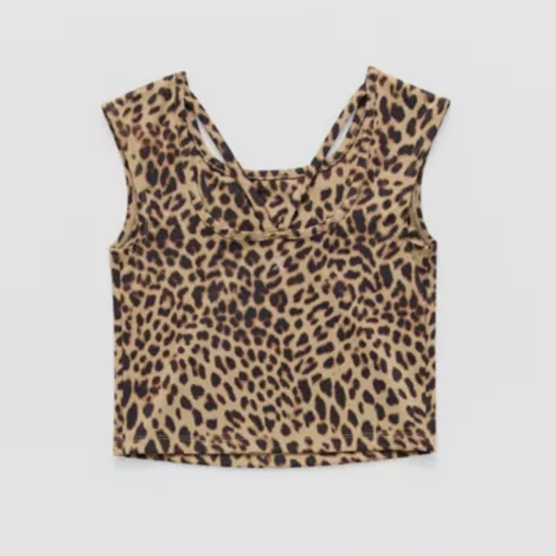 Xersion Little & Big Kid Girls Scoop Neck Short Sleeve Active Tank Top