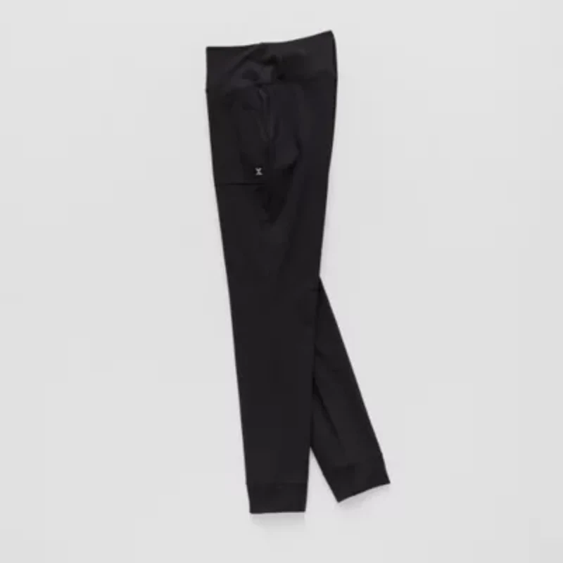 Xersion Performance Little & Big Kid Girls Stretch Fabric Cuffed Mid Rise Regular Fit Jogger Pant