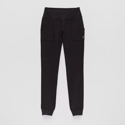 Xersion Performance Little & Big Kid Girls Stretch Fabric Cuffed Mid Rise Regular Fit Jogger Pant