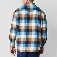 mutual weave Mens Long Sleeve Regular Fit Big and Tall Flannel Shirt