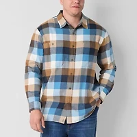 mutual weave Mens Long Sleeve Regular Fit Big and Tall Flannel Shirt