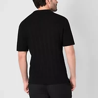 J. Ferrar Mens Short Sleeve Pullover Sweater