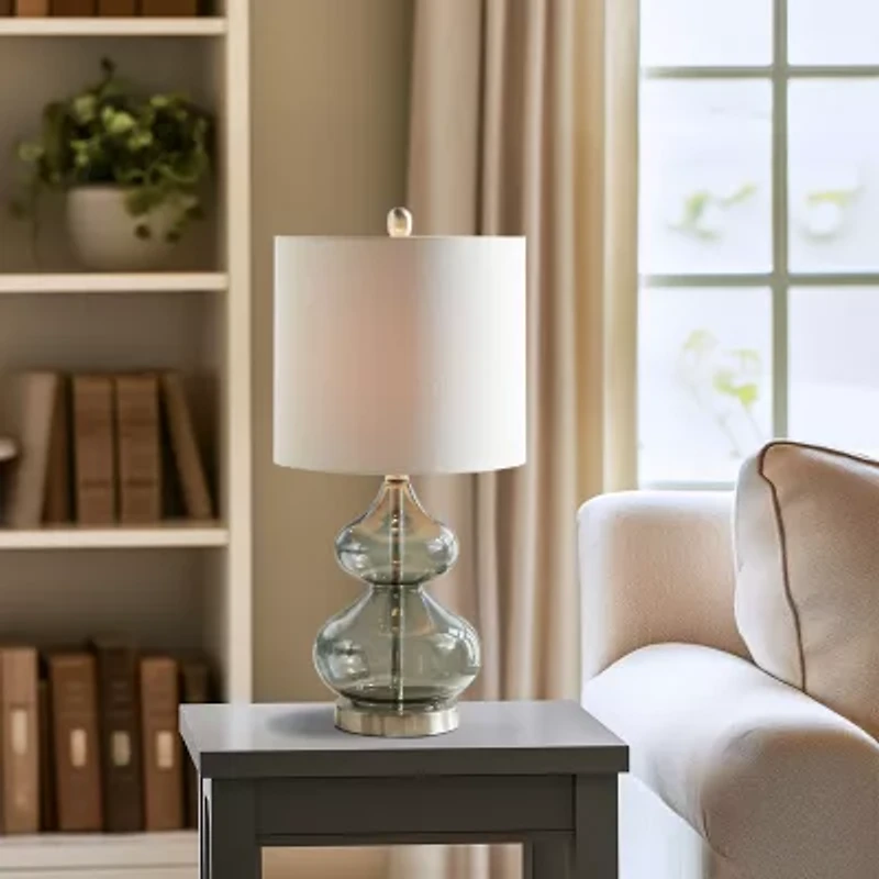 510 Design Ellipse Set of 2 Curved Glass Table Lamps
