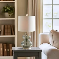 510 Design Ellipse Set of 2 Curved Glass Table Lamps