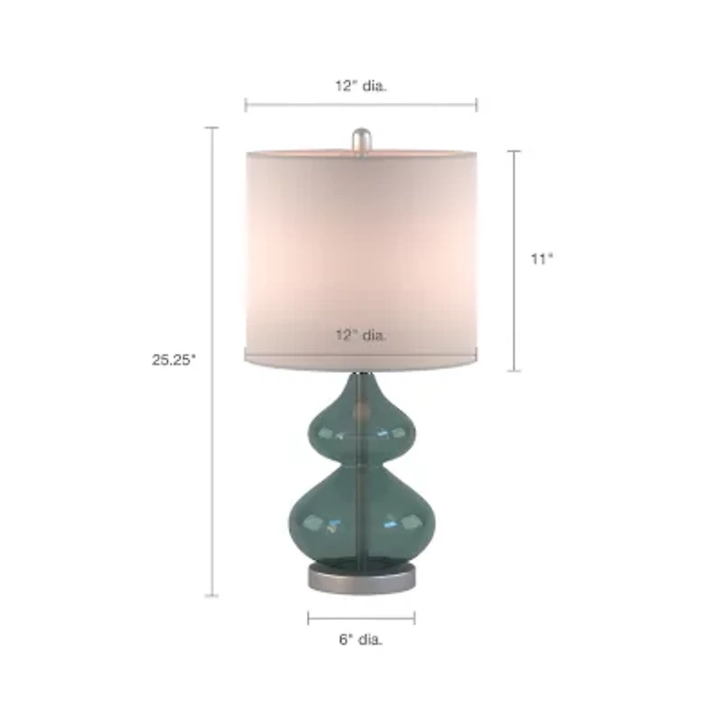 510 Design Ellipse Set of 2 Curved Glass Table Lamps