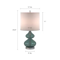 510 Design Ellipse Set of 2 Curved Glass Table Lamps