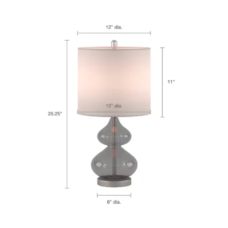 510 Design Ellipse Set of 2 Curved Glass Table Lamps