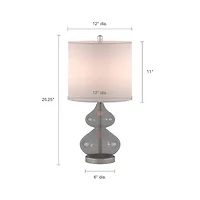 510 Design Ellipse Set of 2 Curved Glass Table Lamps