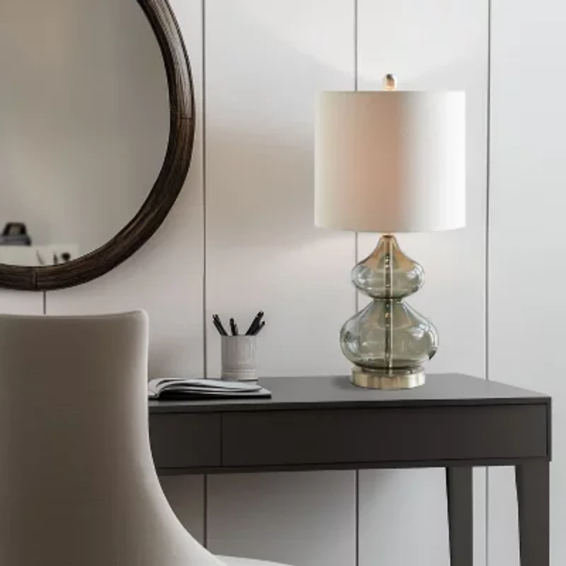 510 Design Ellipse Set of 2 Curved Glass Table Lamps