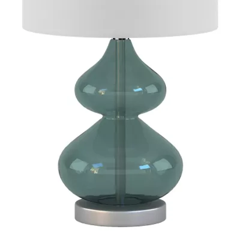 510 Design Ellipse Set of 2 Curved Glass Table Lamps