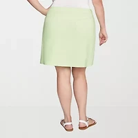 Hearts Of Palm Womens Mid Rise Plus Skort