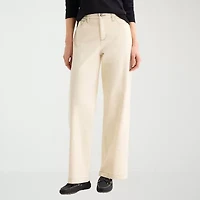St. John's Bay Womens Tall High Rise Wide Leg Jean